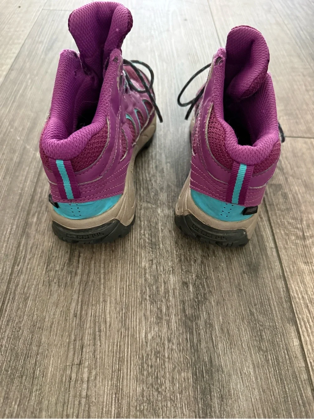 Merrell Kids Purple and Teal Waterproof Hiking Boots